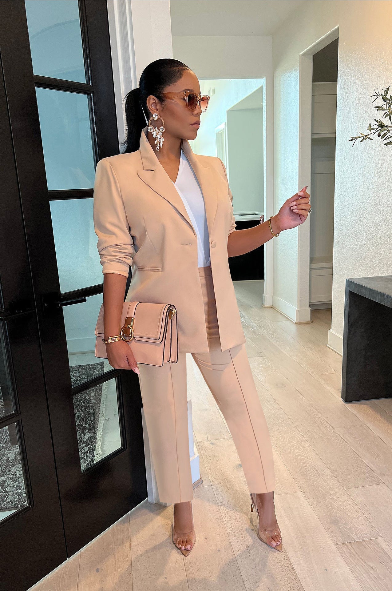 Women's suit blazer trousers two-piece office suit 8