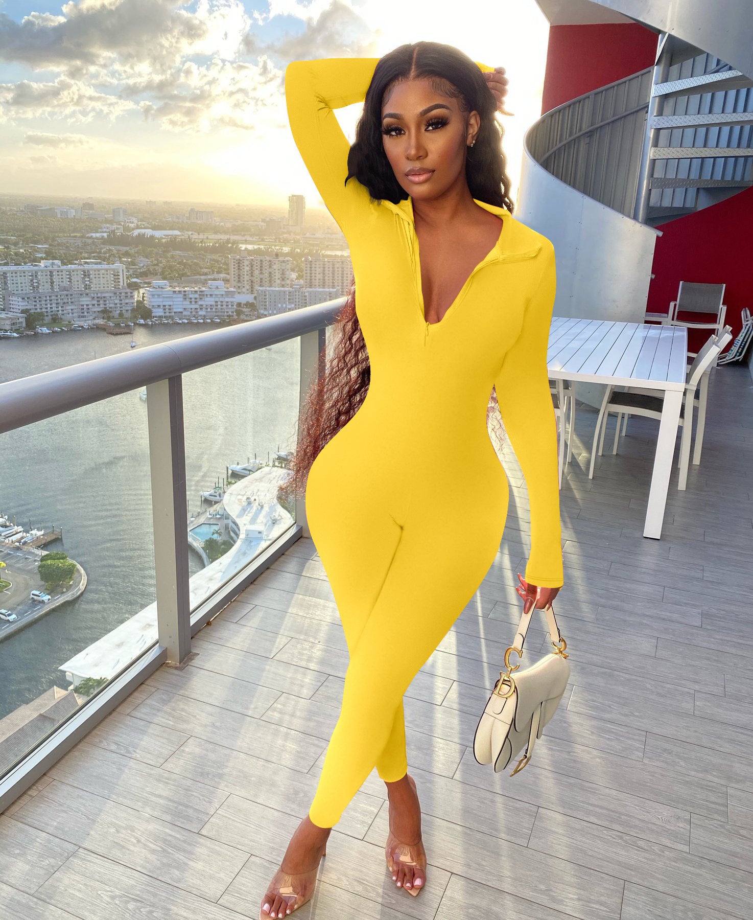 Women Autumn Zipper Jumpsuit 6