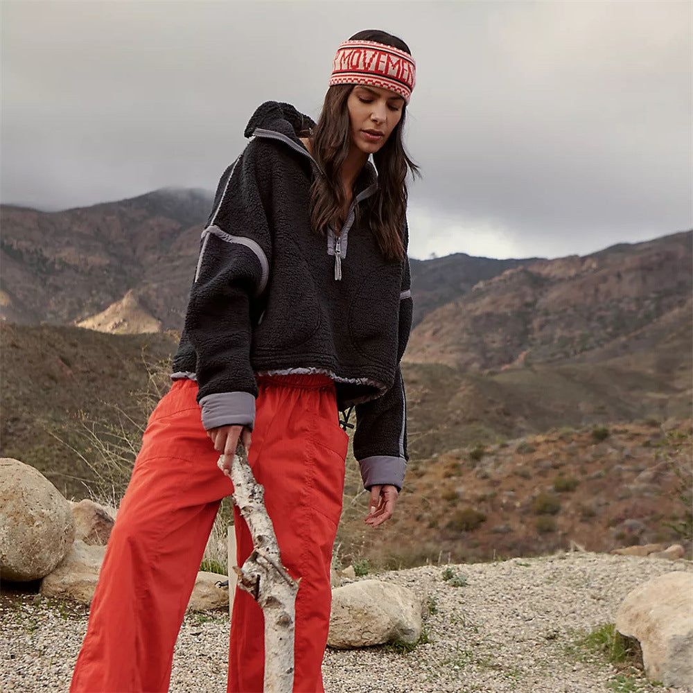 Women Zip Turtleneck Solid Casual Knitting Sweater 4