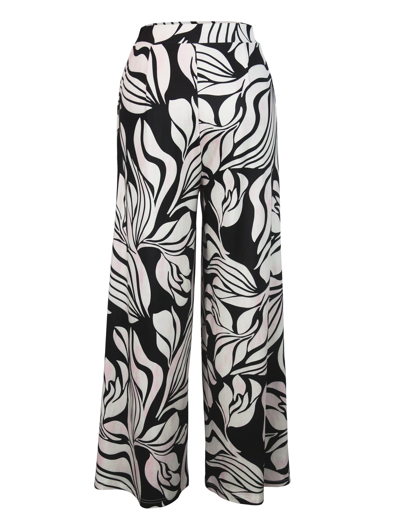 Women's Elegant High-Waist Printed Loose Trousers 8
