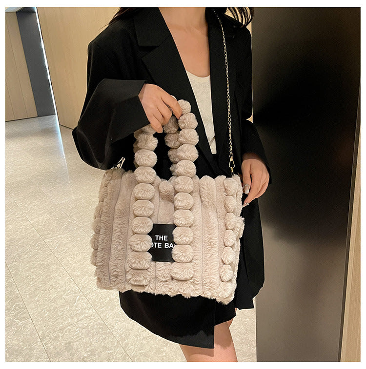 Women winter letter chain shoulder messenger bag tote bag 17