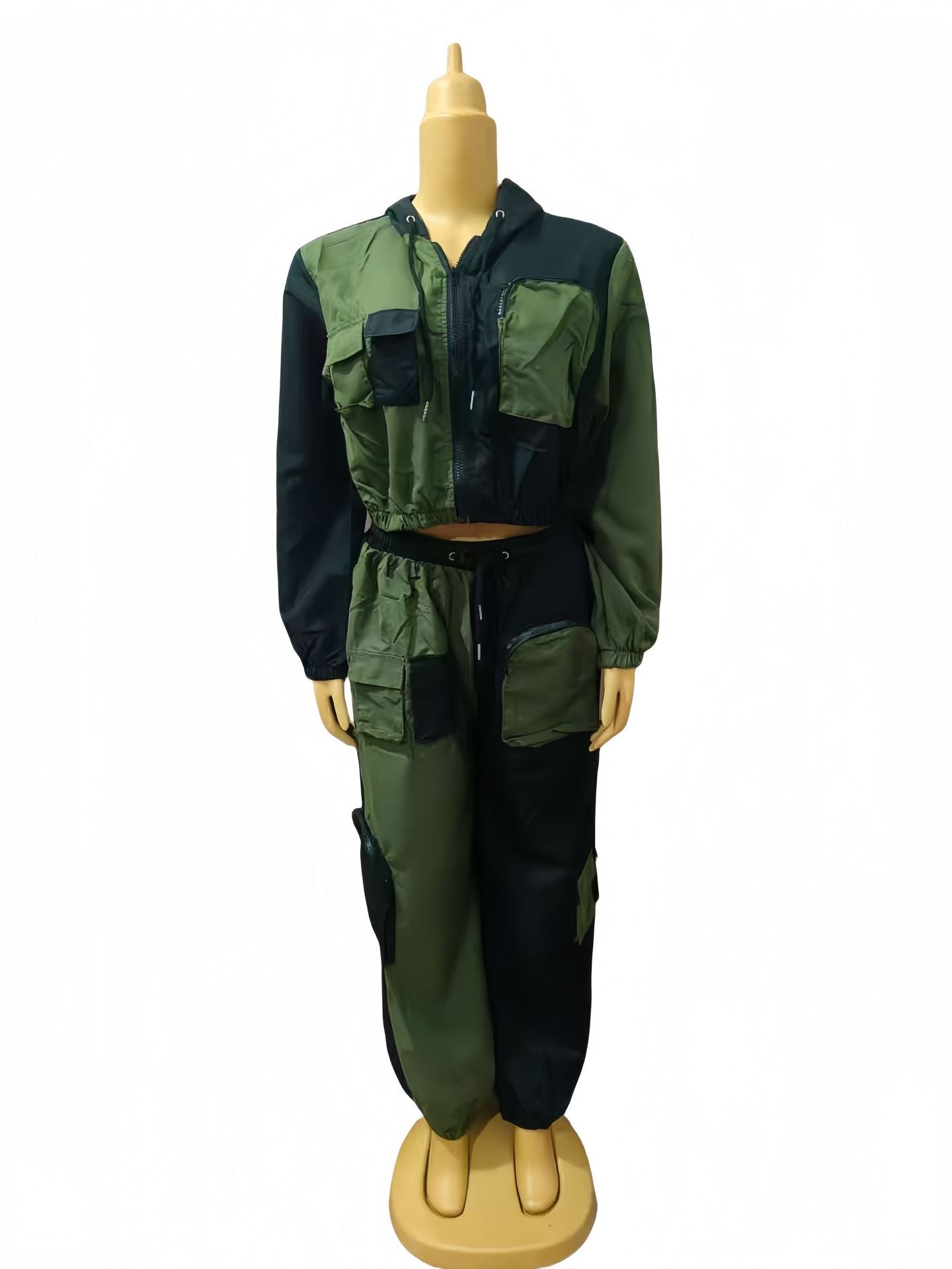 Women Double-piece hooded Top and trousers Casual Two Piece Set 3