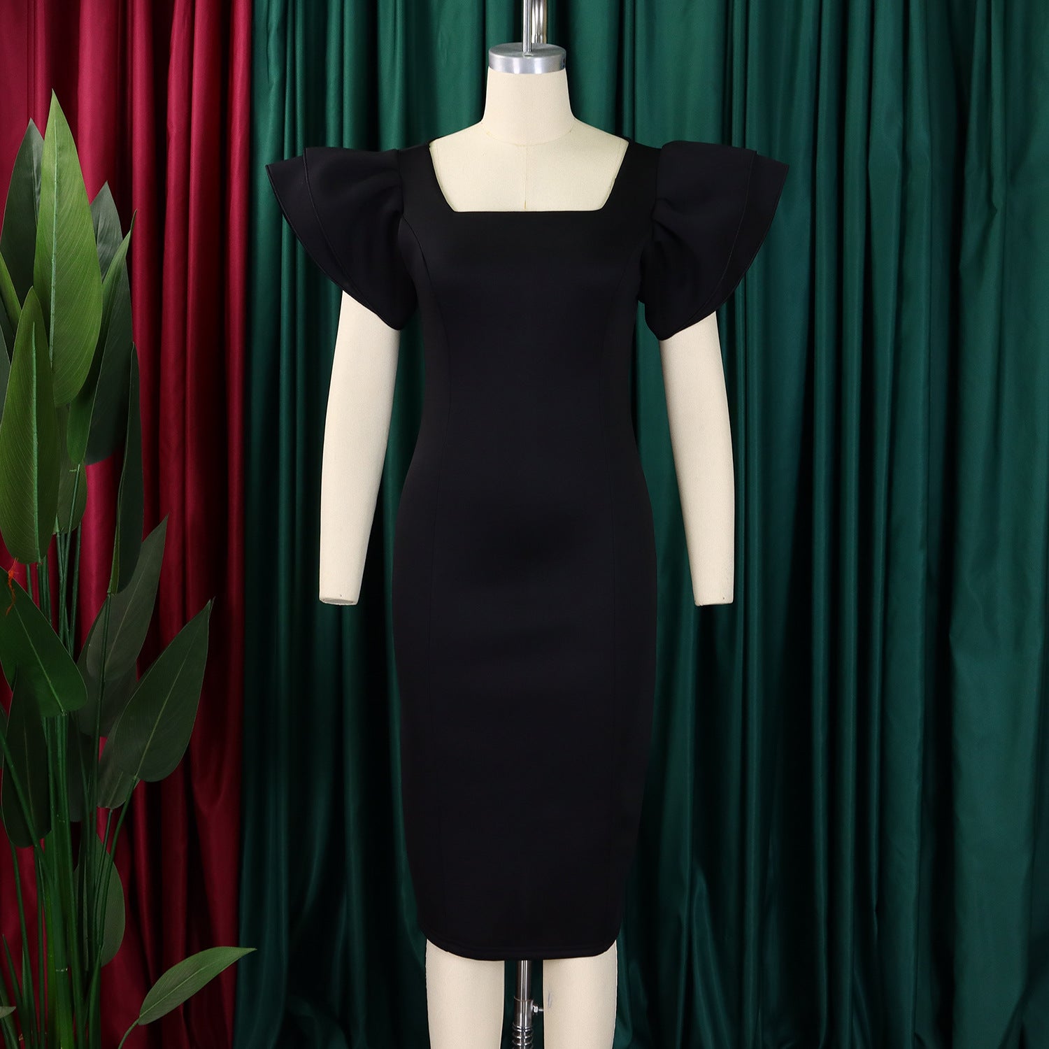 Women solid bodycon African dress 31