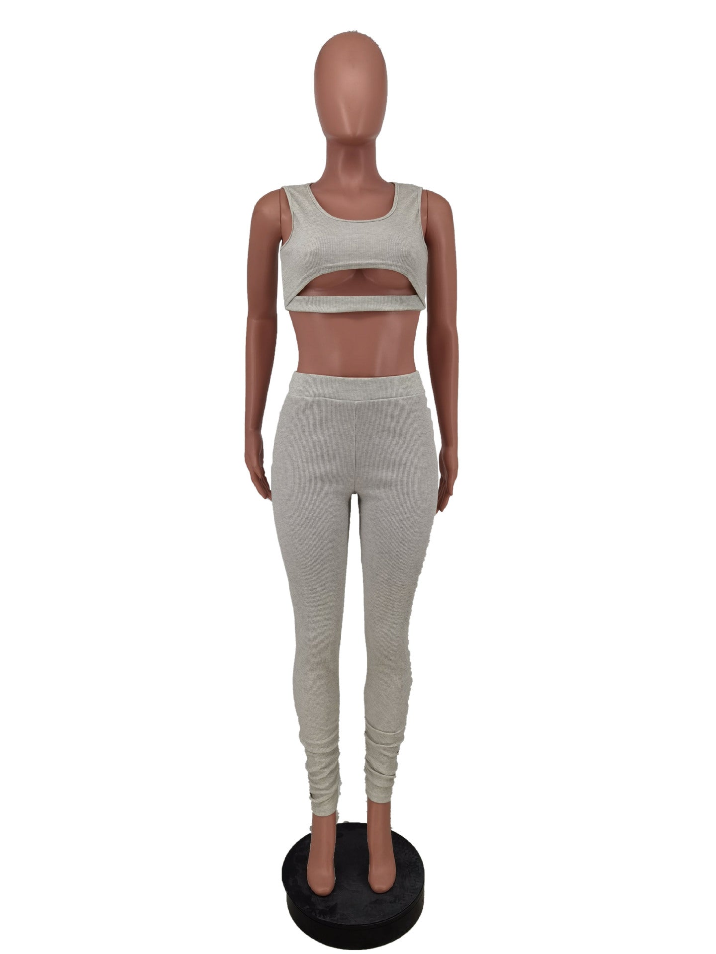 Women Sleeveless Top and Pant Two-piece Set 3