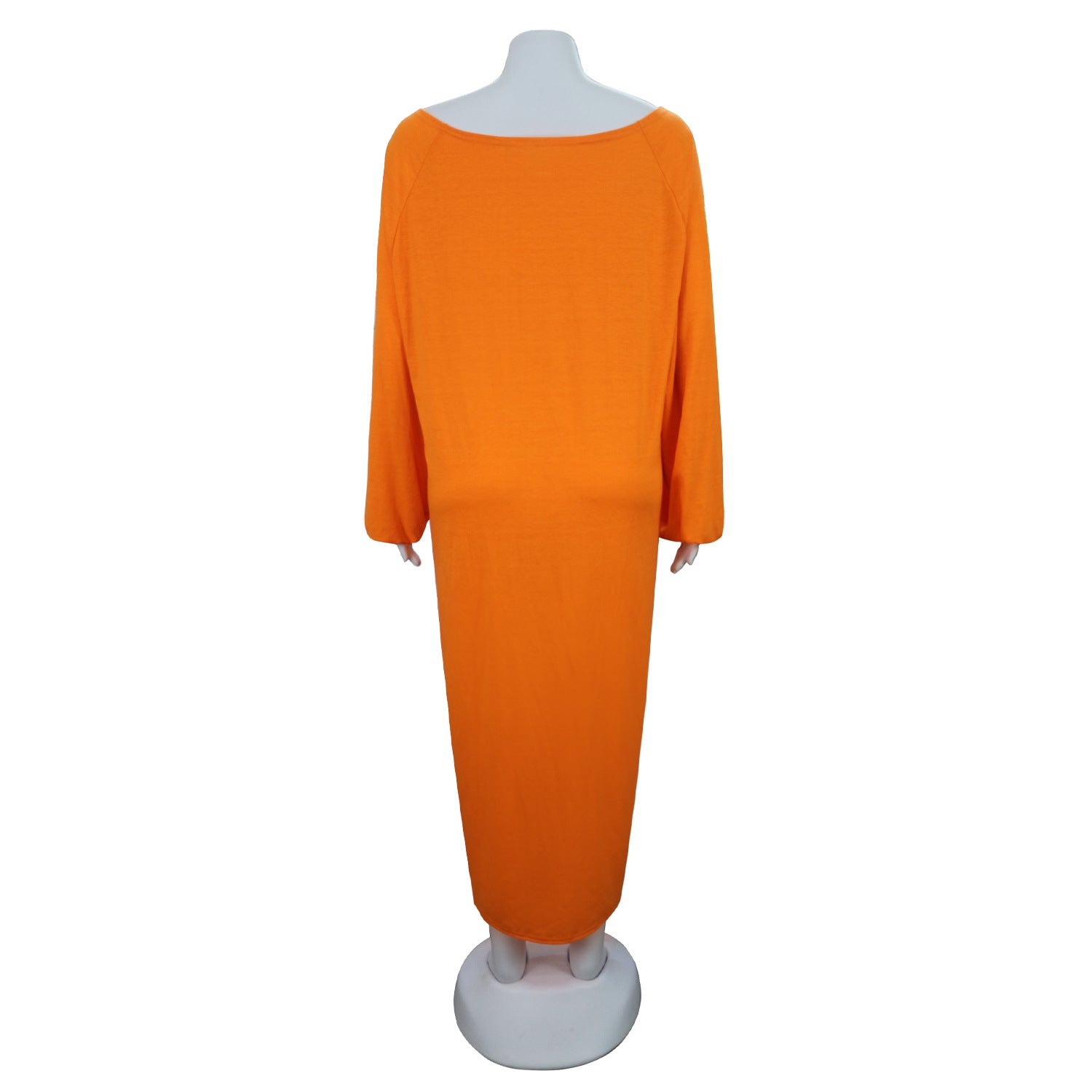 Plus Size Women Solid Off Shoulder Loose Dress 27