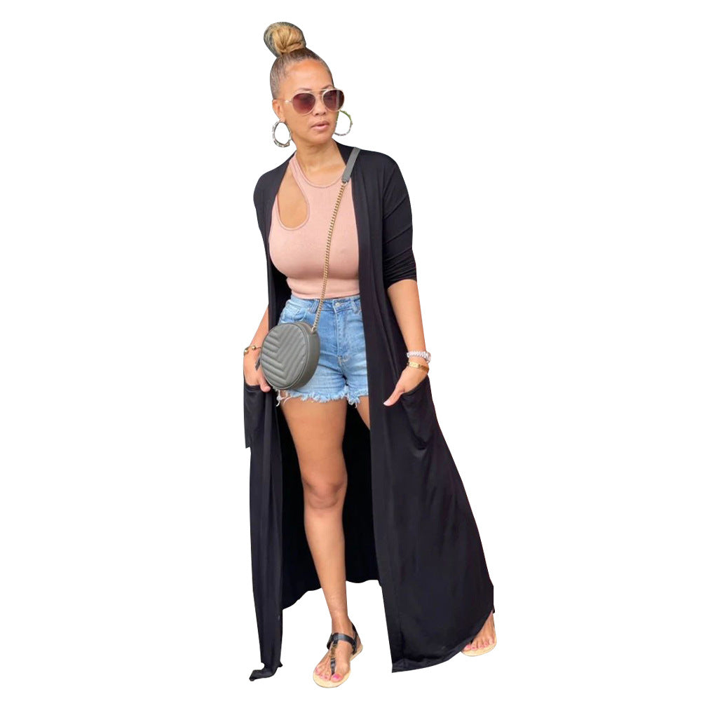 Women Fall Solid Casual Long Sleeve Jacket 9