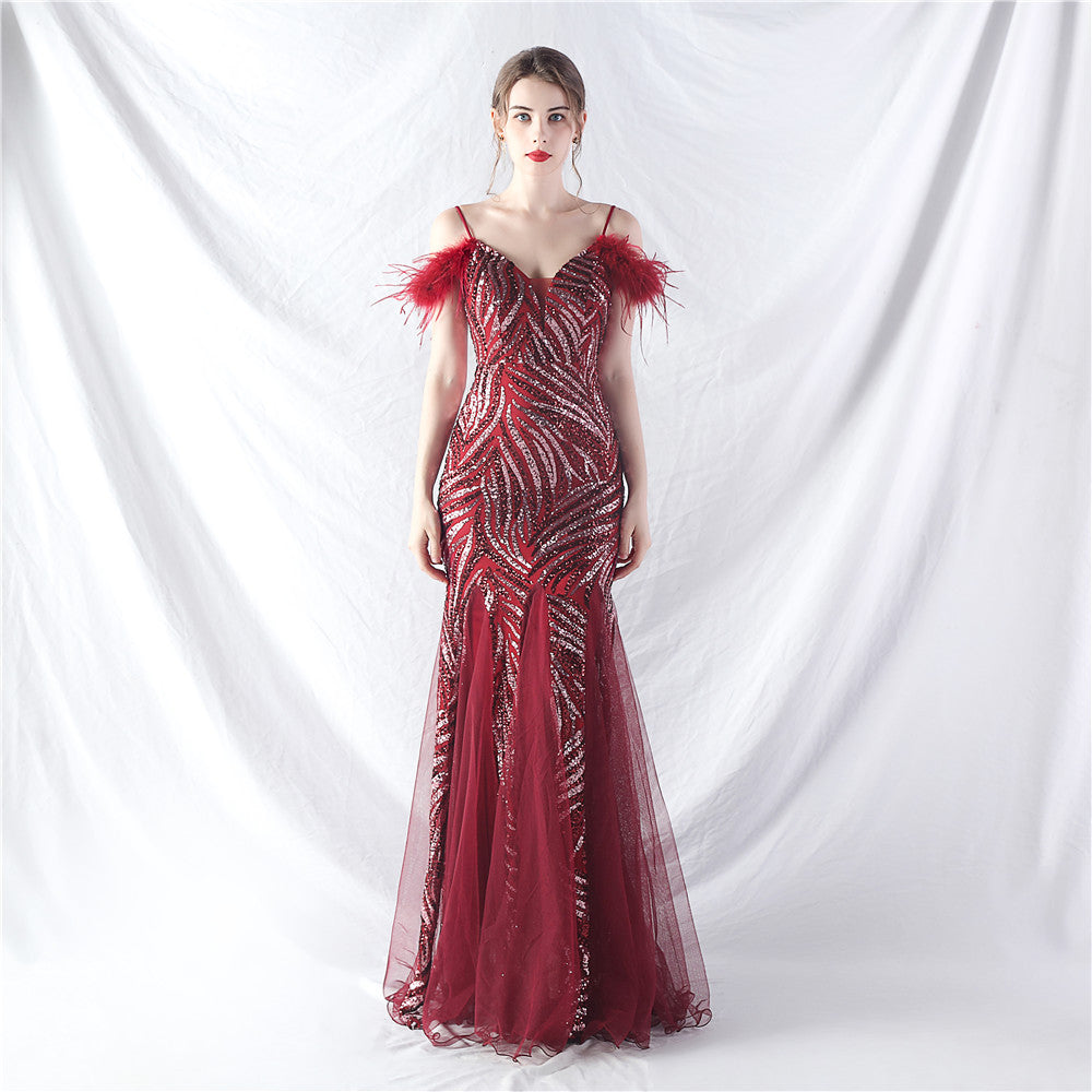 Plus Size Women 3xl4xl Sequins Plus Formal Party Maxi Evening Dress 7