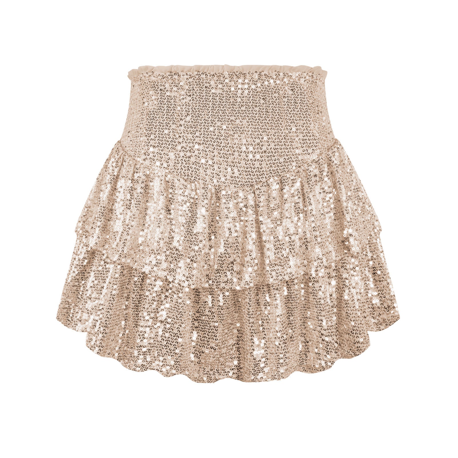 Women Fall Sexy Sequined Pleated Mini Skirt 23