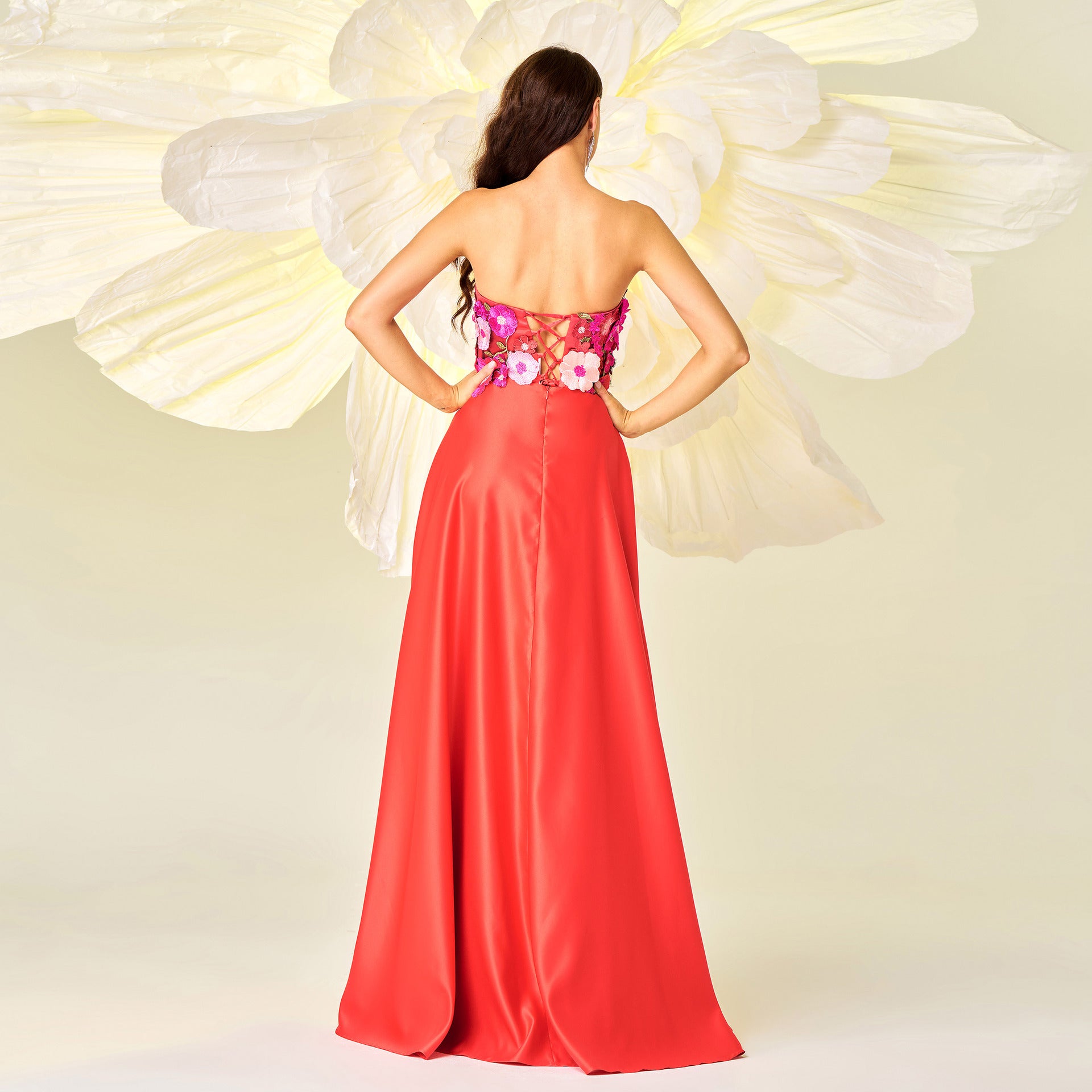 Elegant Strapless Long Formal Party Swing Evening Dress Bridesmaid Dress 4