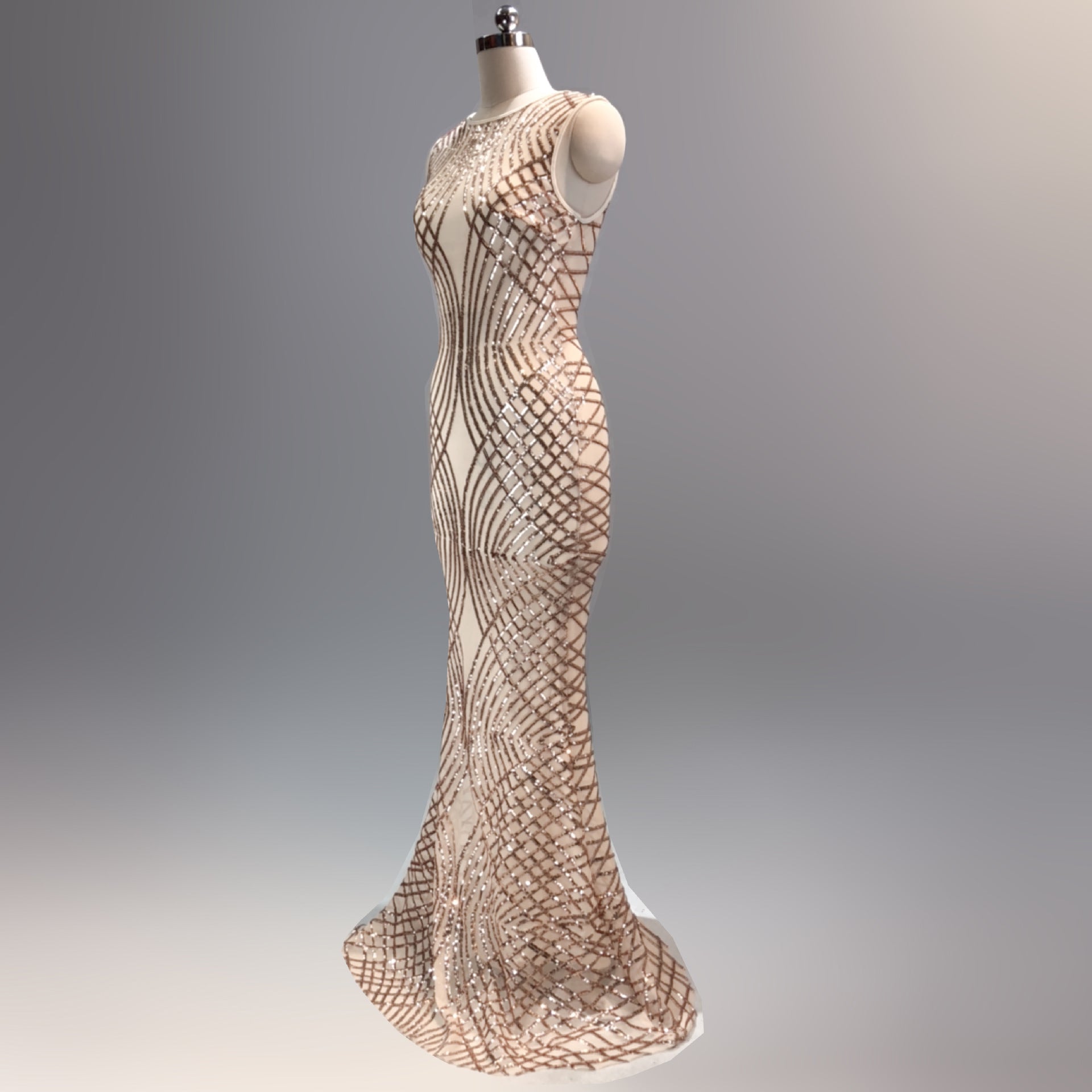 Celebrity matching evening dress sequins fish tail dinner party dress 20