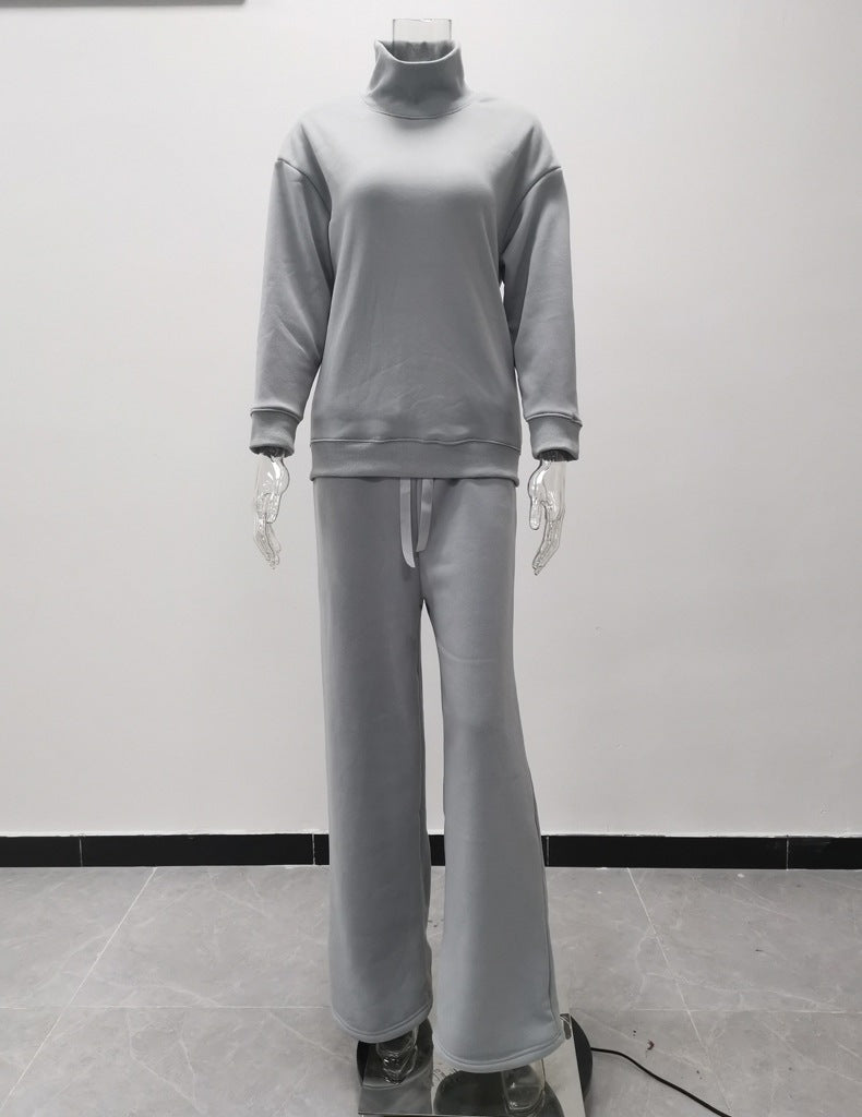 Women knitting lace-up Top and Pant Casual two-piece set 10