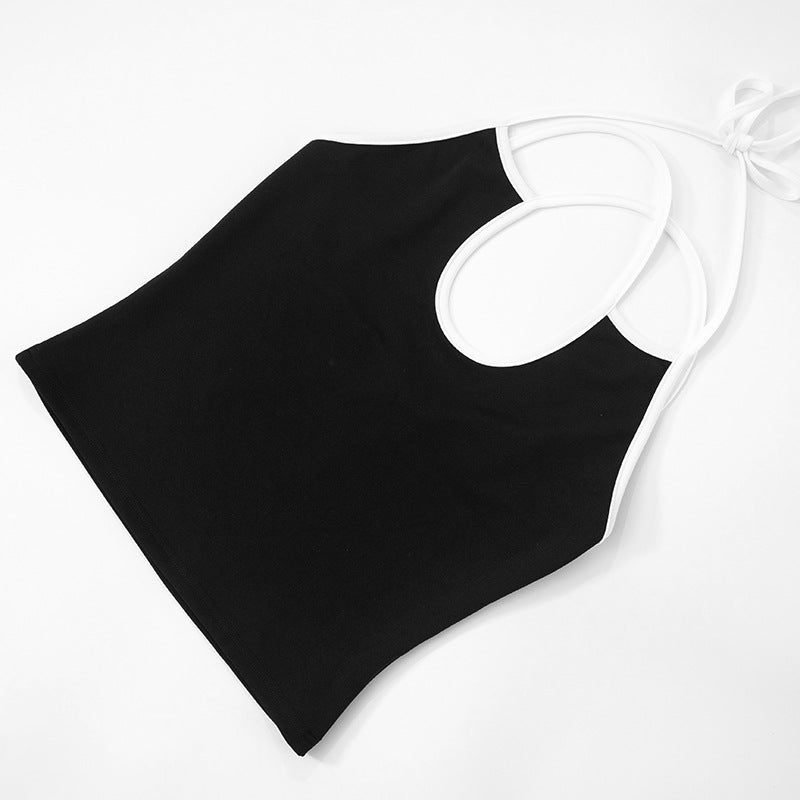 Women Spring and Summer Sexy Suspender Backless Tether Two-piece Set 10