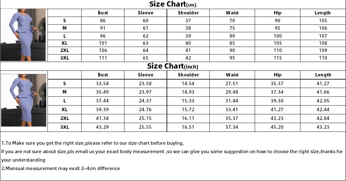 Plus Size African Women Long Sleeve Elegant Ruffle Dress 14