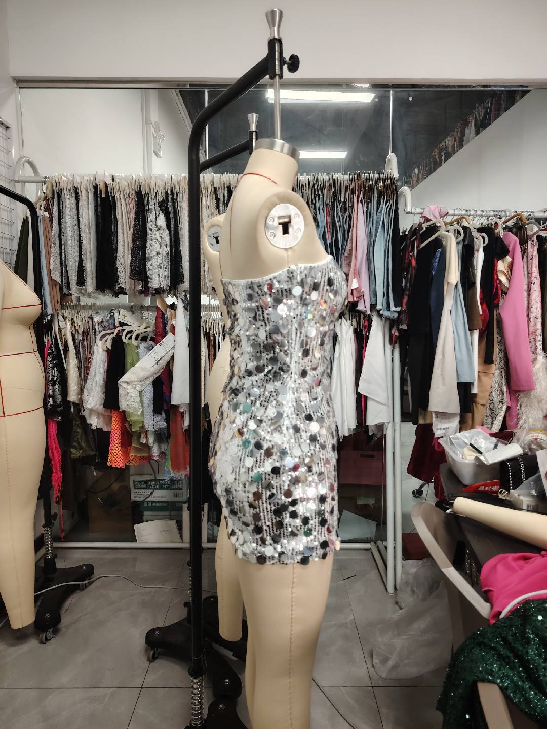 Women Sequin Strap Dress Formal Party Party Dance Backless Bodycon Dress 8