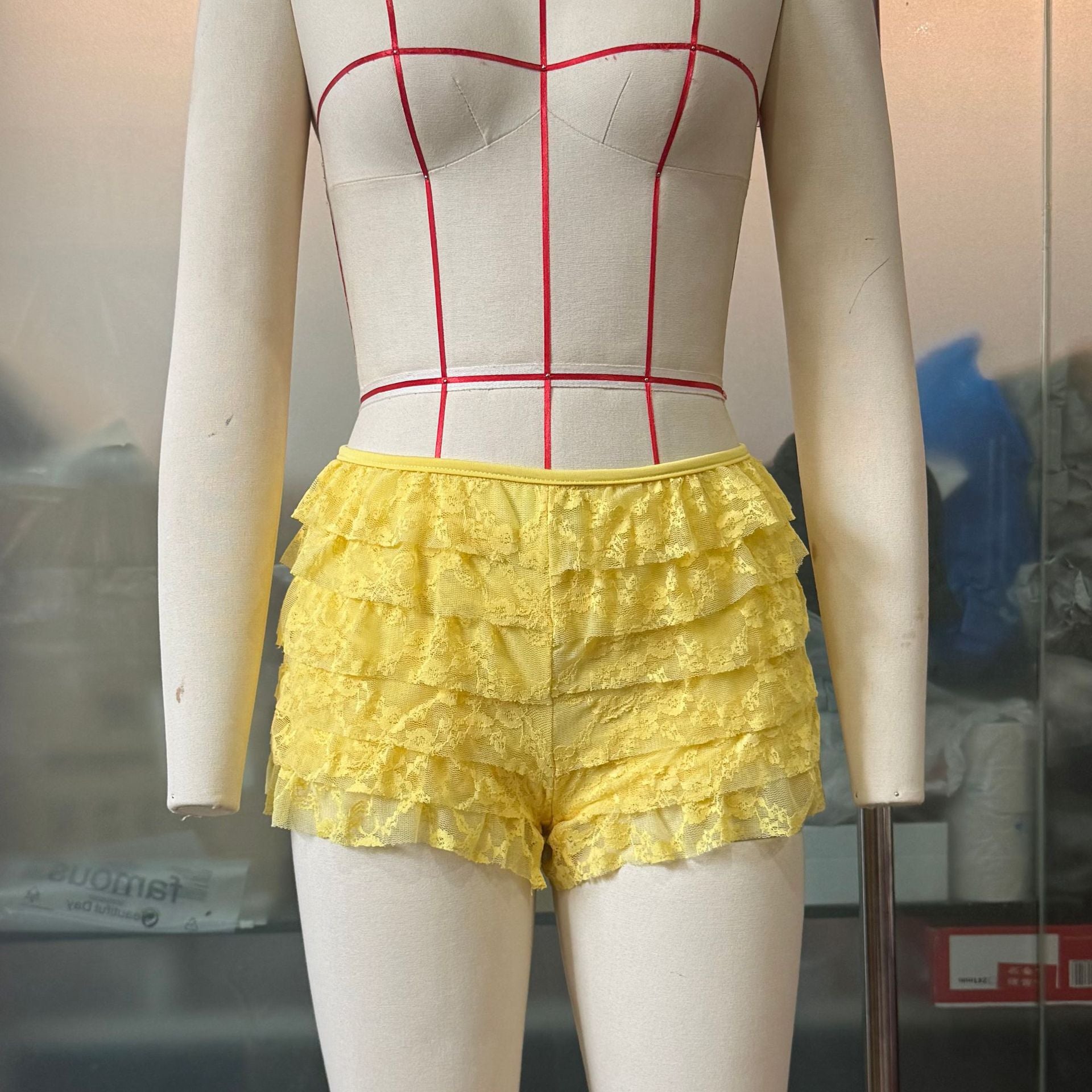 Women Sexy Lace Layered Shorts 11