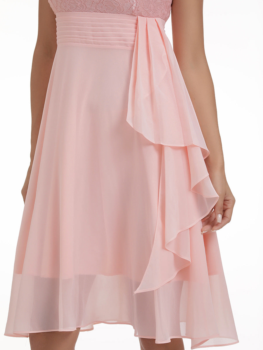 Women chiffon lace dress 16