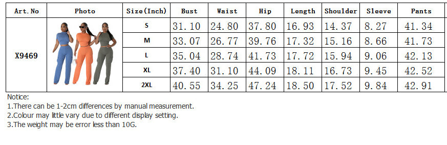 Women Solid short-sleeved top and wide-leg pants two-piece set 8