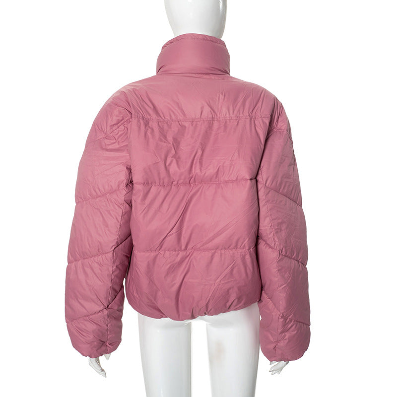 Women long sleeve contrast winter warm Padding Jacket 12