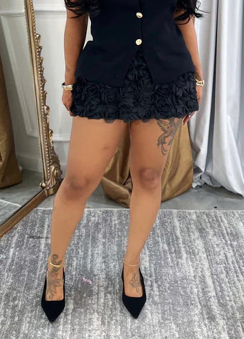 Women's spring solid color flower sexy bodycon skirt 3