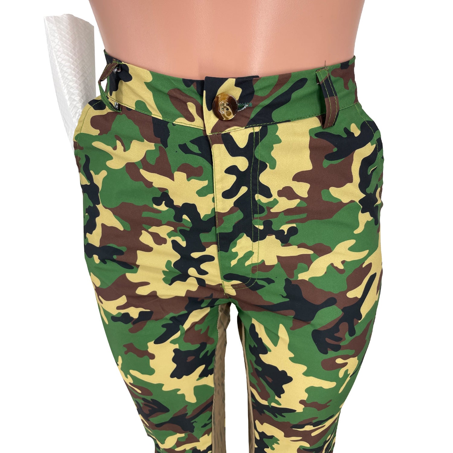Summer Fashion Camo Patchwork Bootcut Casual Pants 19