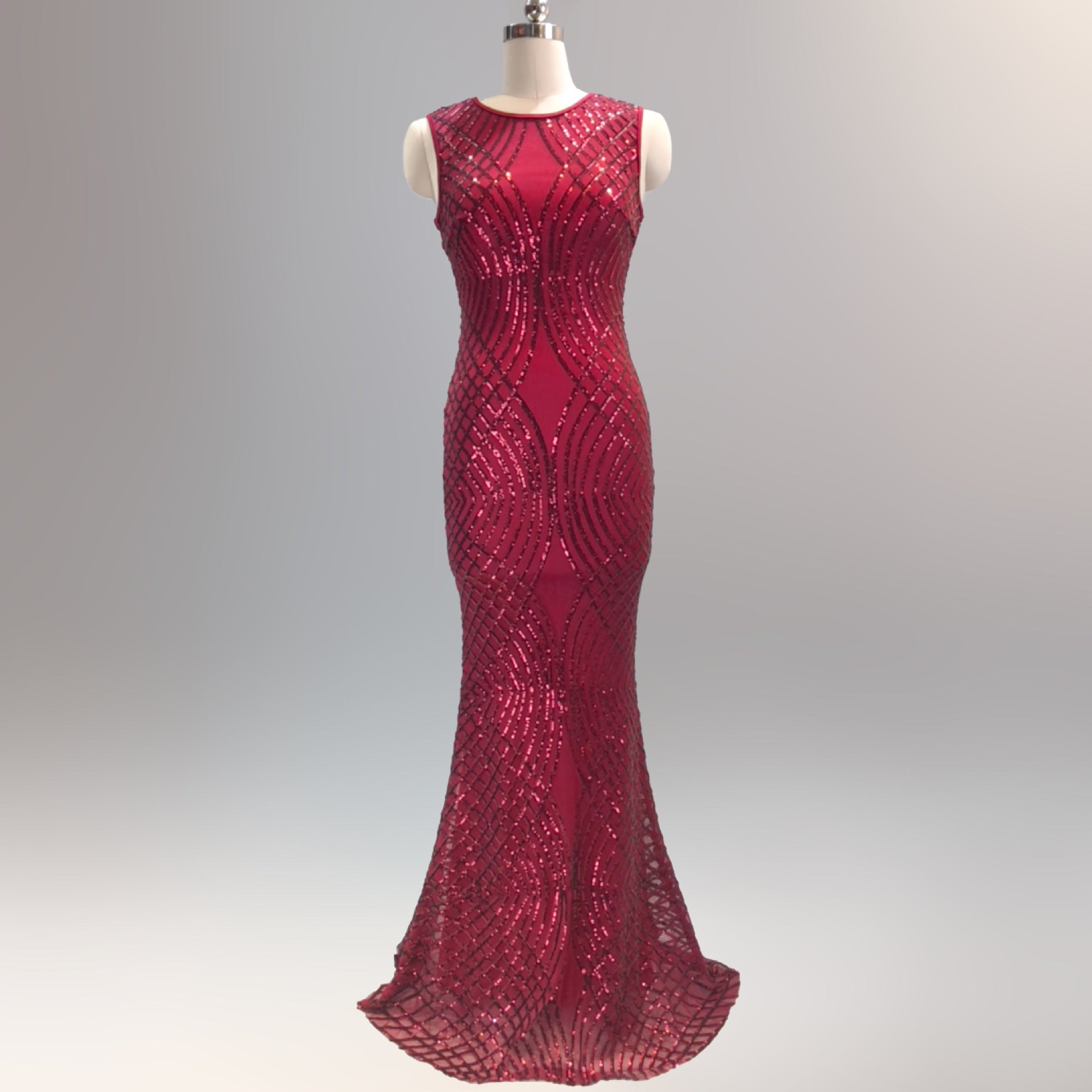 Celebrity matching evening dress sequins fish tail dinner party dress 5