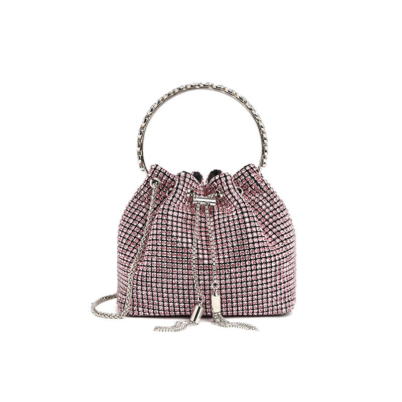 Women's Spring Dinner Full Diamond Chain One-Shoulder Rhinestone Crossbody Bag 13