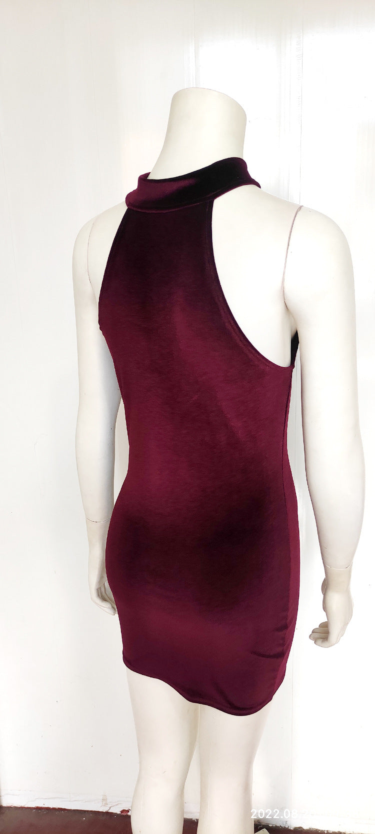 Women gold velvet sexy Bodycon Dress 16