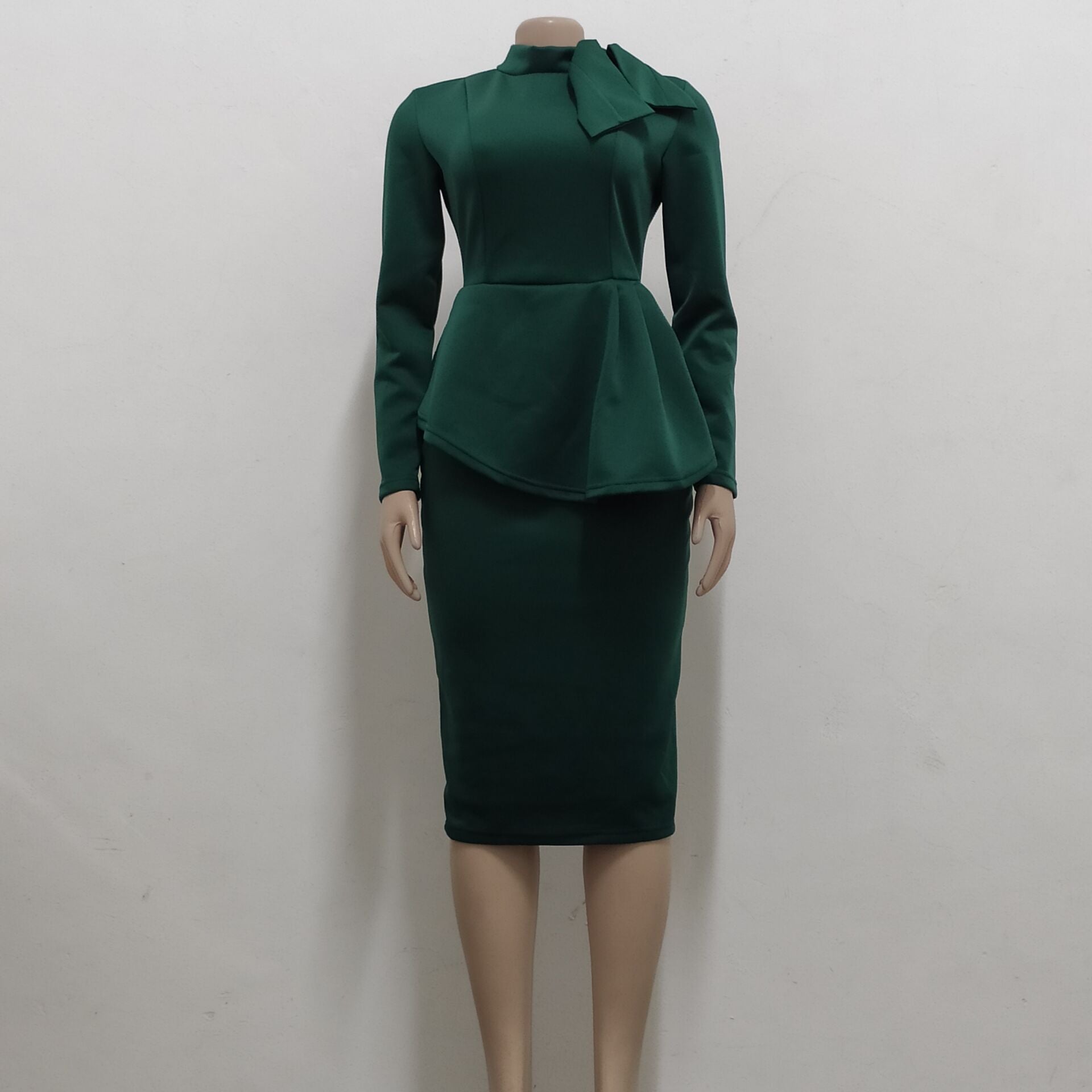 Women sexy diagonal bow dress 44