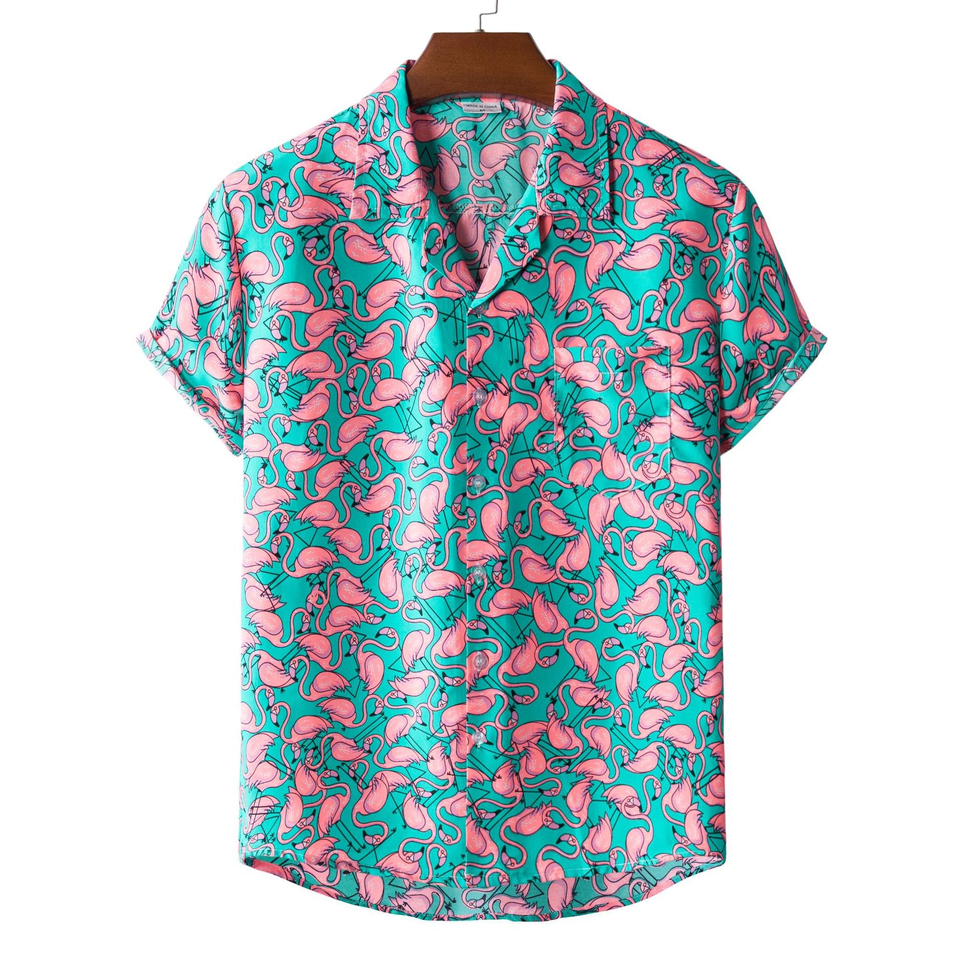 Men's Print Holidays Men's Short Sleeve Casual Shirt 3