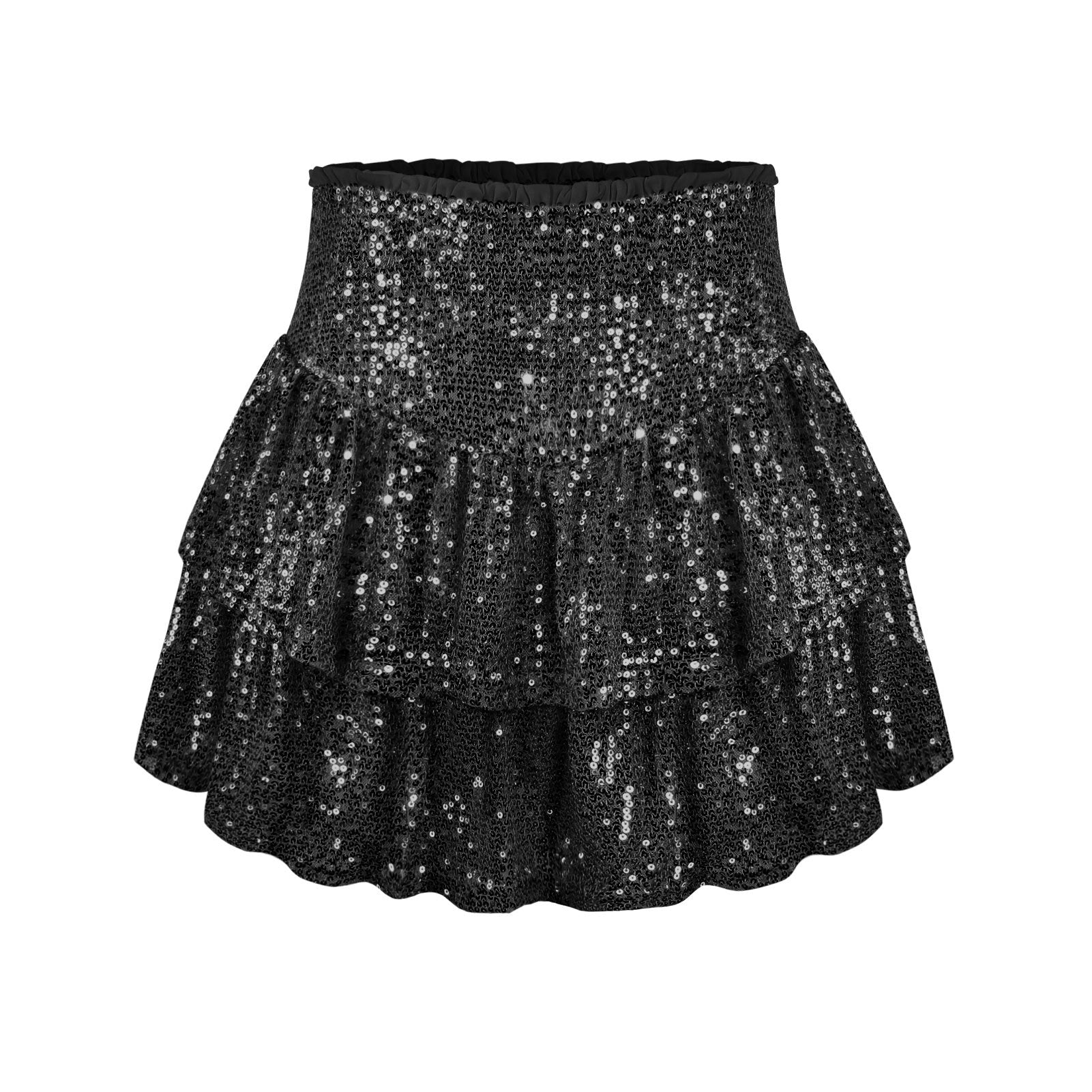 Women Fall Sexy Sequined Pleated Mini Skirt 28