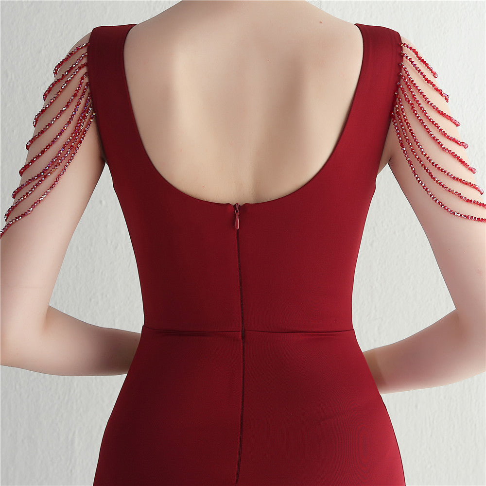 Beaded Gown Dinner Prom Long Evening Dress 12