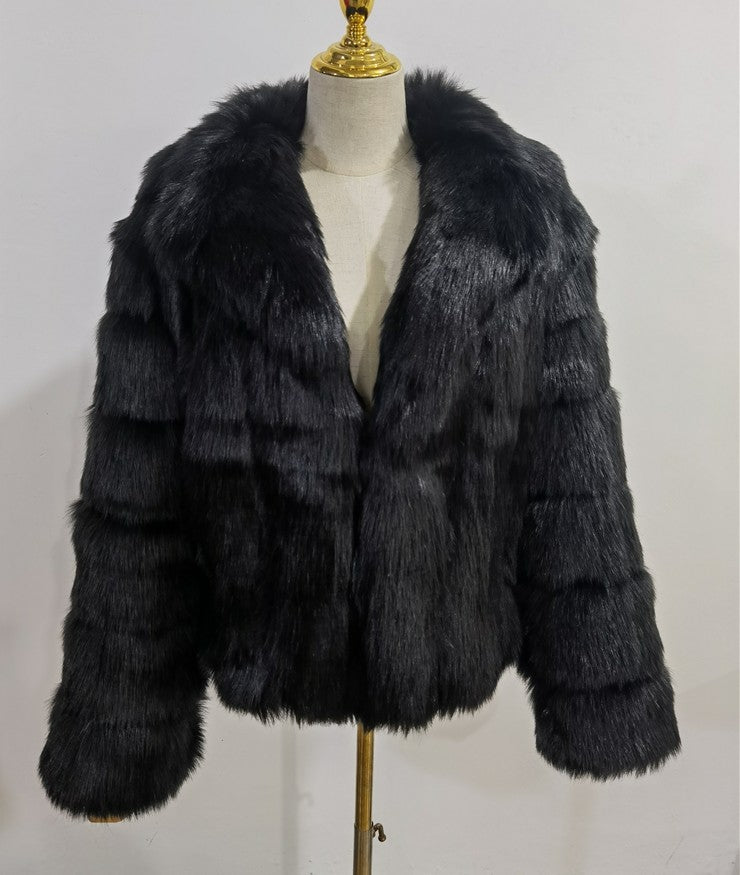 Fur coat women's autumn winter faux fur coat 5