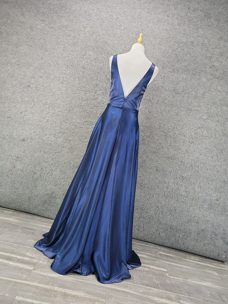 Straps Deep V Sexy Chic Formal  Party Dress A Swing Evening Dress（Processing time need 3-6 days） 10