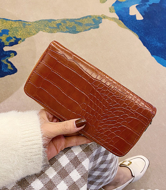 French Pattern Long Zipper Clutch Women's Wallet 12