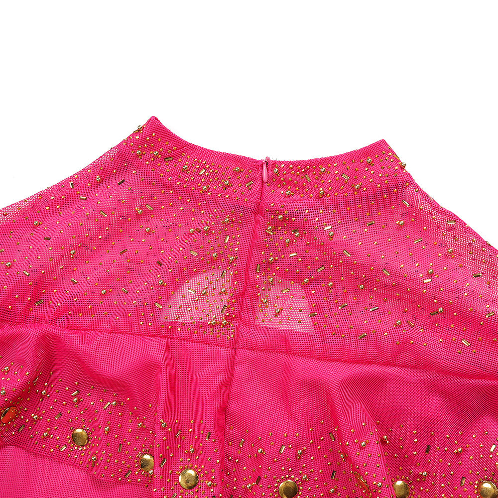 Plus Size Women African Beaded Bodycon dress 14