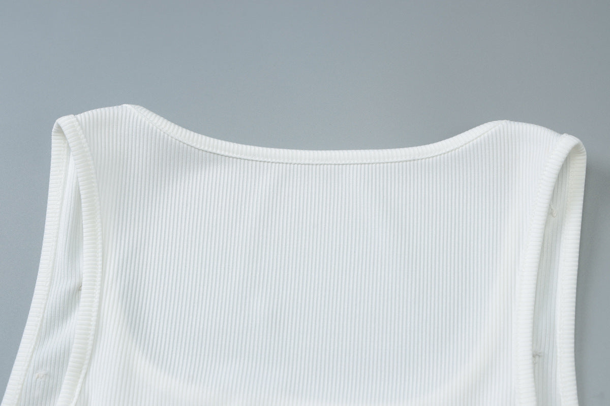 Women's summer fashion Style slim Slim Fit Beaded Sleeveless Bodycon Dress 19