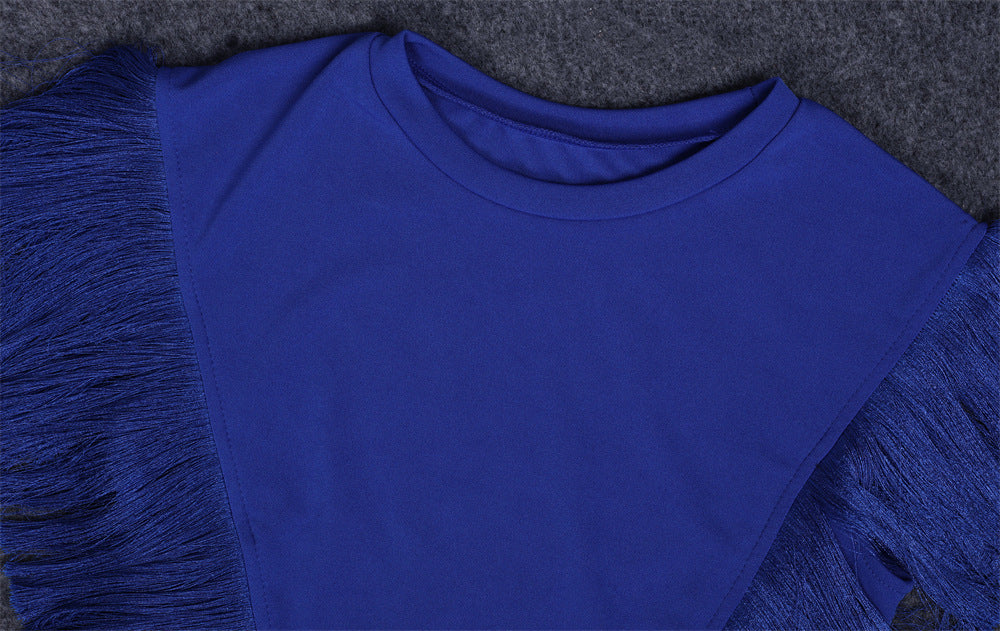 Women summer tassel vest shorts two-piece set 25