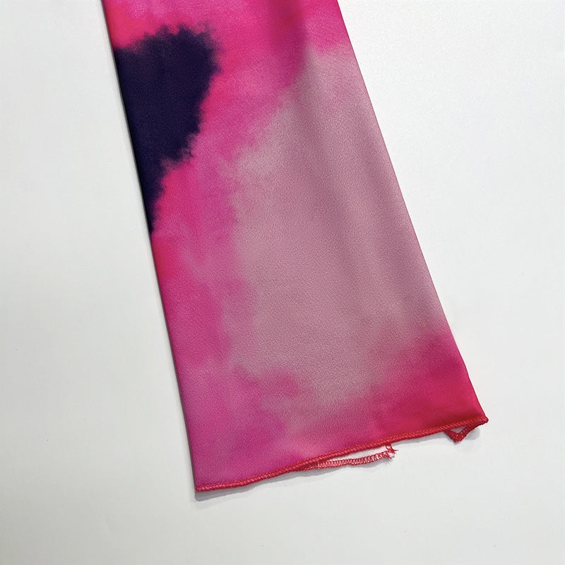 Women's Round Neck Long Sleeve Printed Chic Elegant Bodycon Dress 15