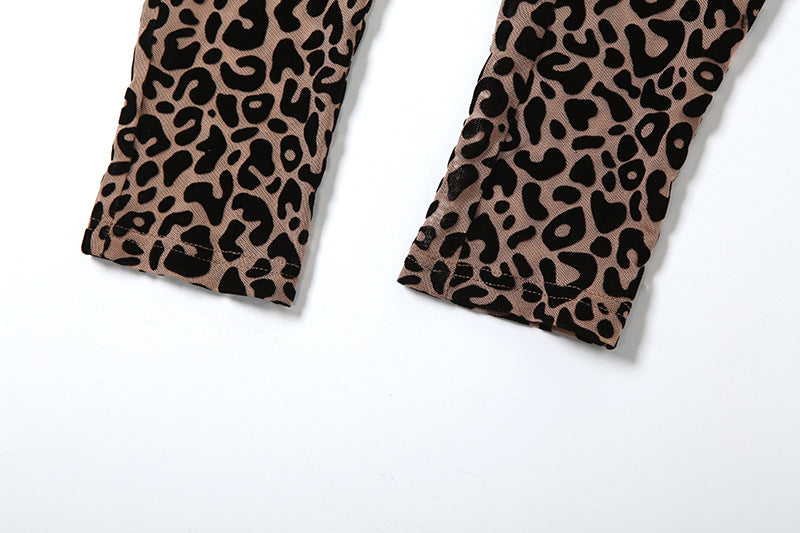 Summer Street Style Leopard Print High Waist Tight Fitting Slim Fit Jumpsuit 15