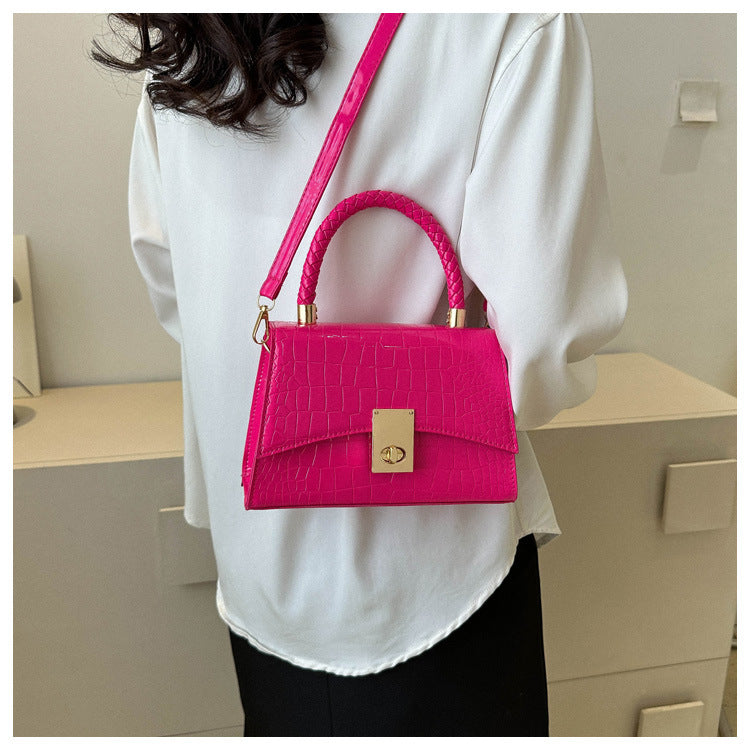 Popular Winter Retro Small Bag Women's Casual Textured Shoulder Messenger Bag 17