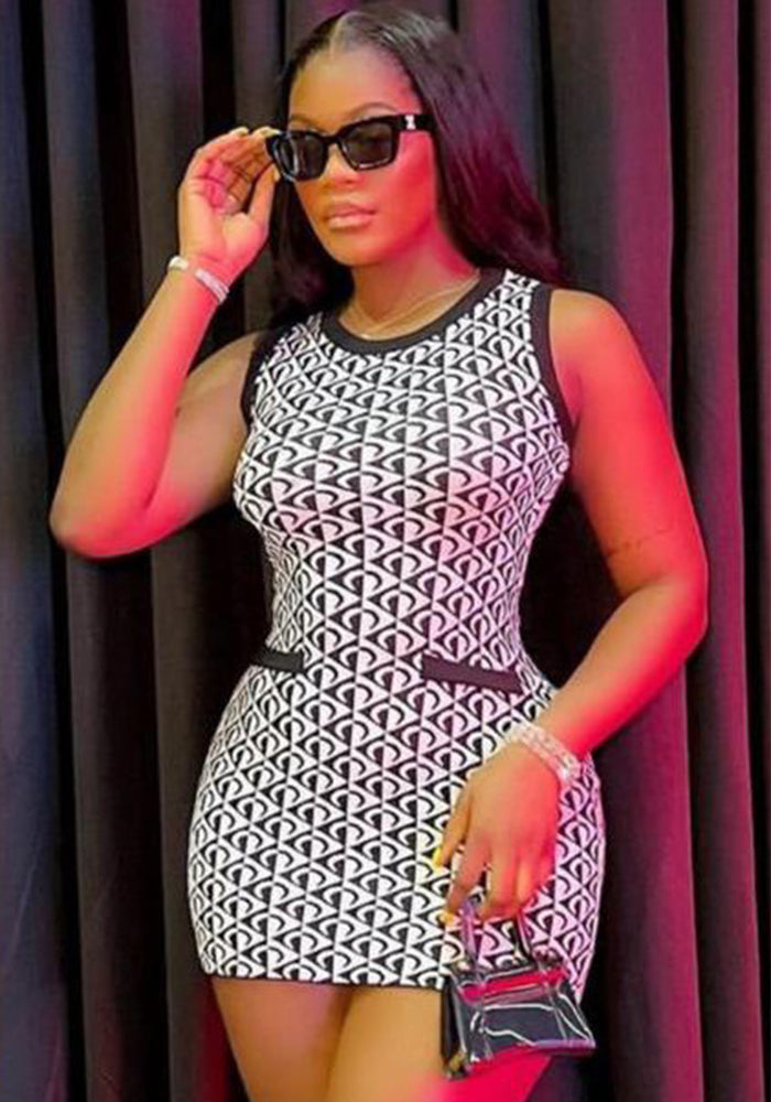 Women Sleeveless Bodycon Knitting Dress