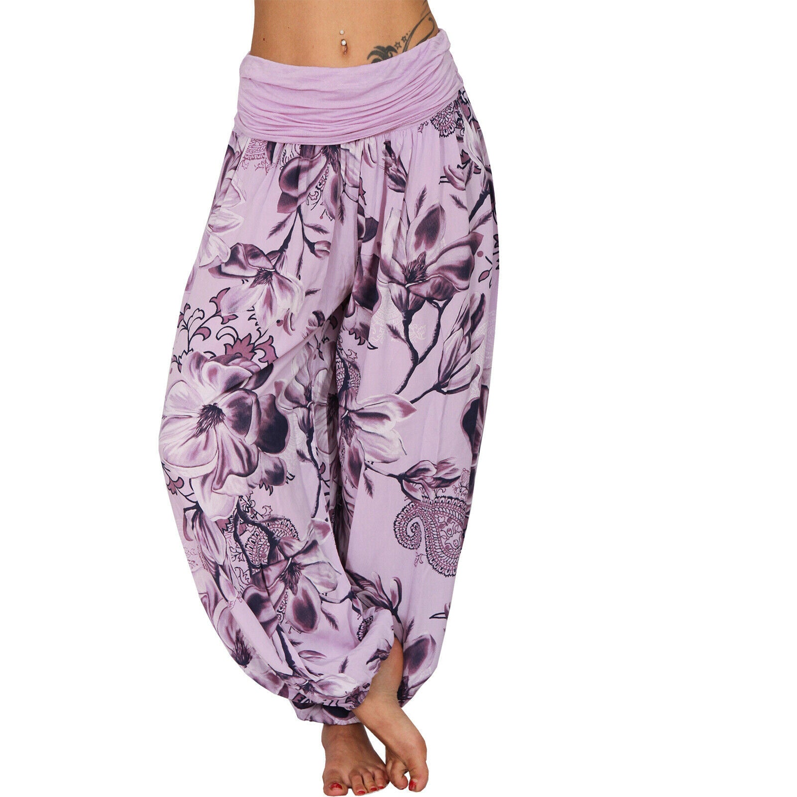Women Printed Casual Wide-Leg Pants 25