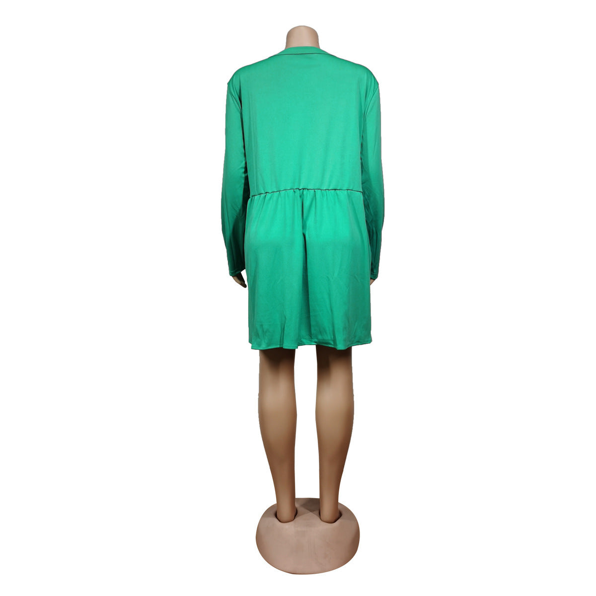 Plus Size Women Sexy Round Neck Dress 16