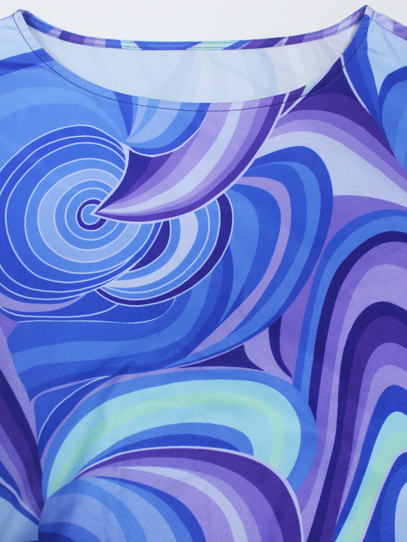 Women Elegant Round Neck Long Sleeve Top and Pants Two-piece Set 10