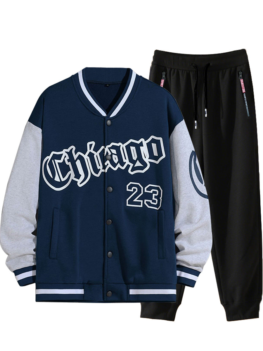 Men's fall American casual baseball jacket 15