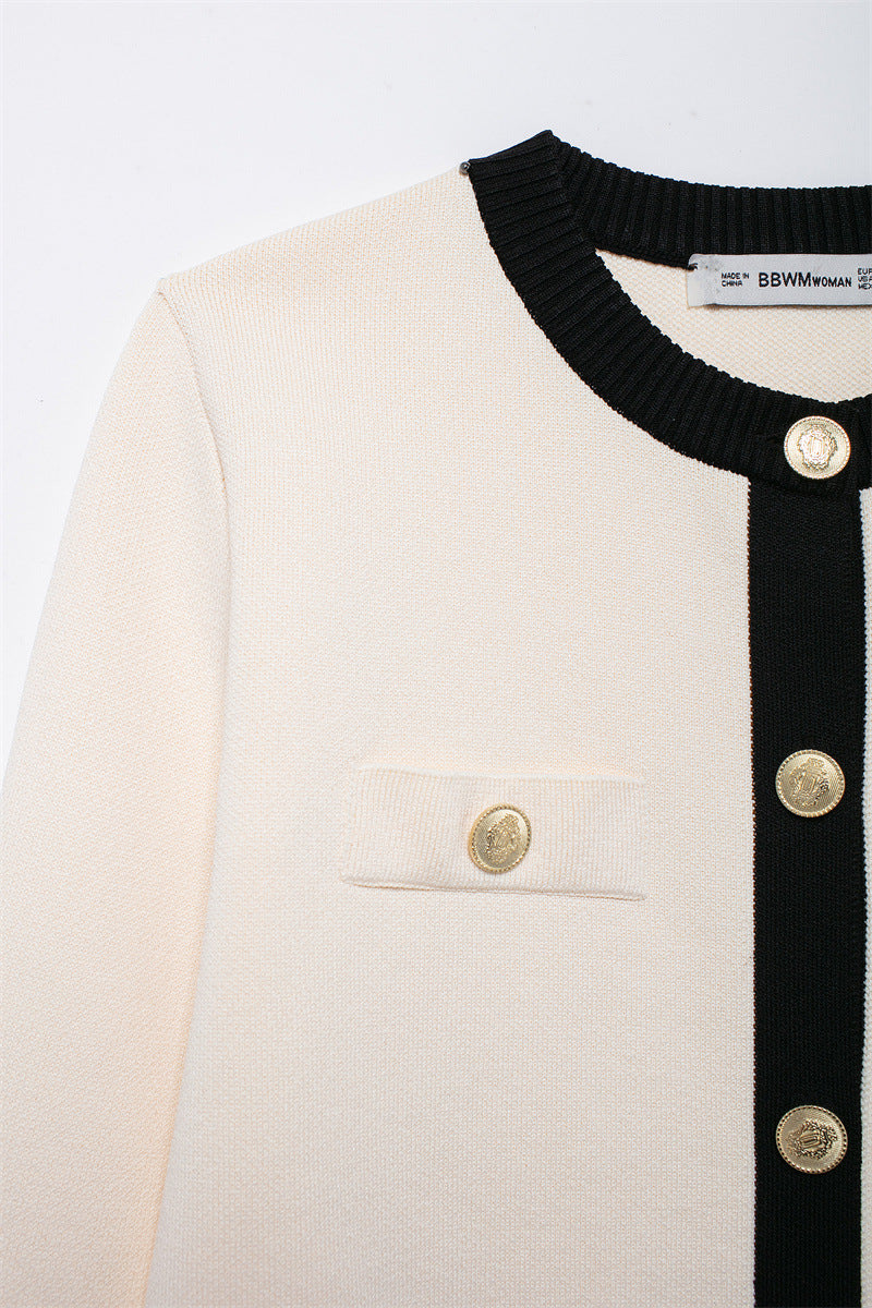 Women Autumn Gold-breasted Knitting Top 13