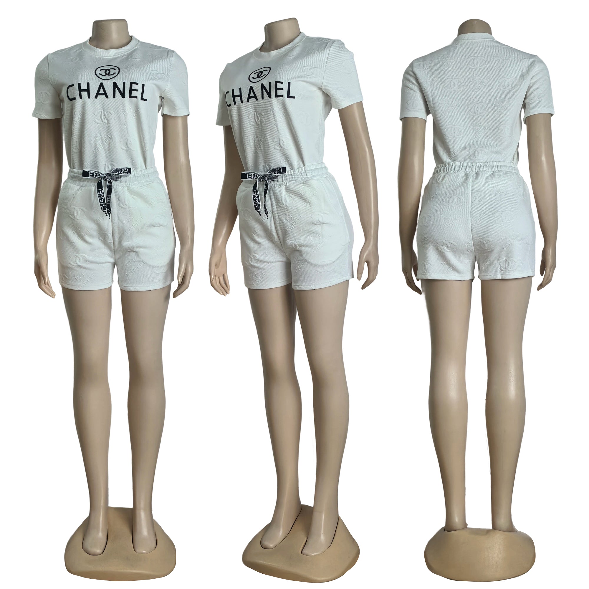 Summer Fashion Casual Sport Solid color two piece shorts set 15