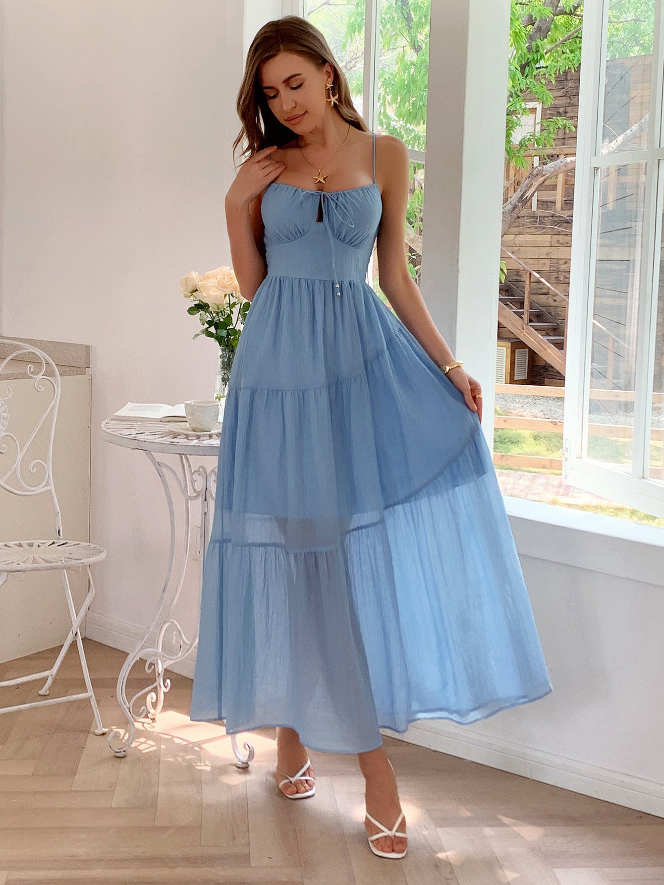 Spring/Summer Women's Holidays Casual Strappy Beach Dress 3