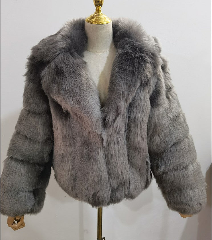 Fur coat women's autumn winter faux fur coat 15