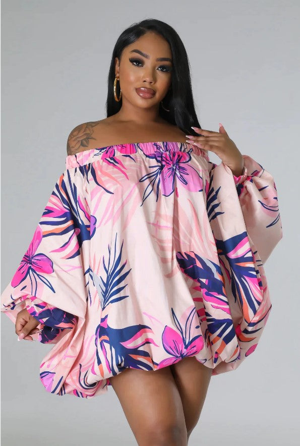 Women Loose Off Shoulder Mini Dress 3